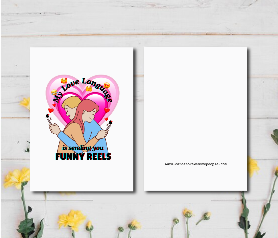 Anytime Card | Cheerful Friends | Romantic Gifts | Quirky Romantic Greeting | Unique Friendship Hearts Cards | Adorable Girlfriend