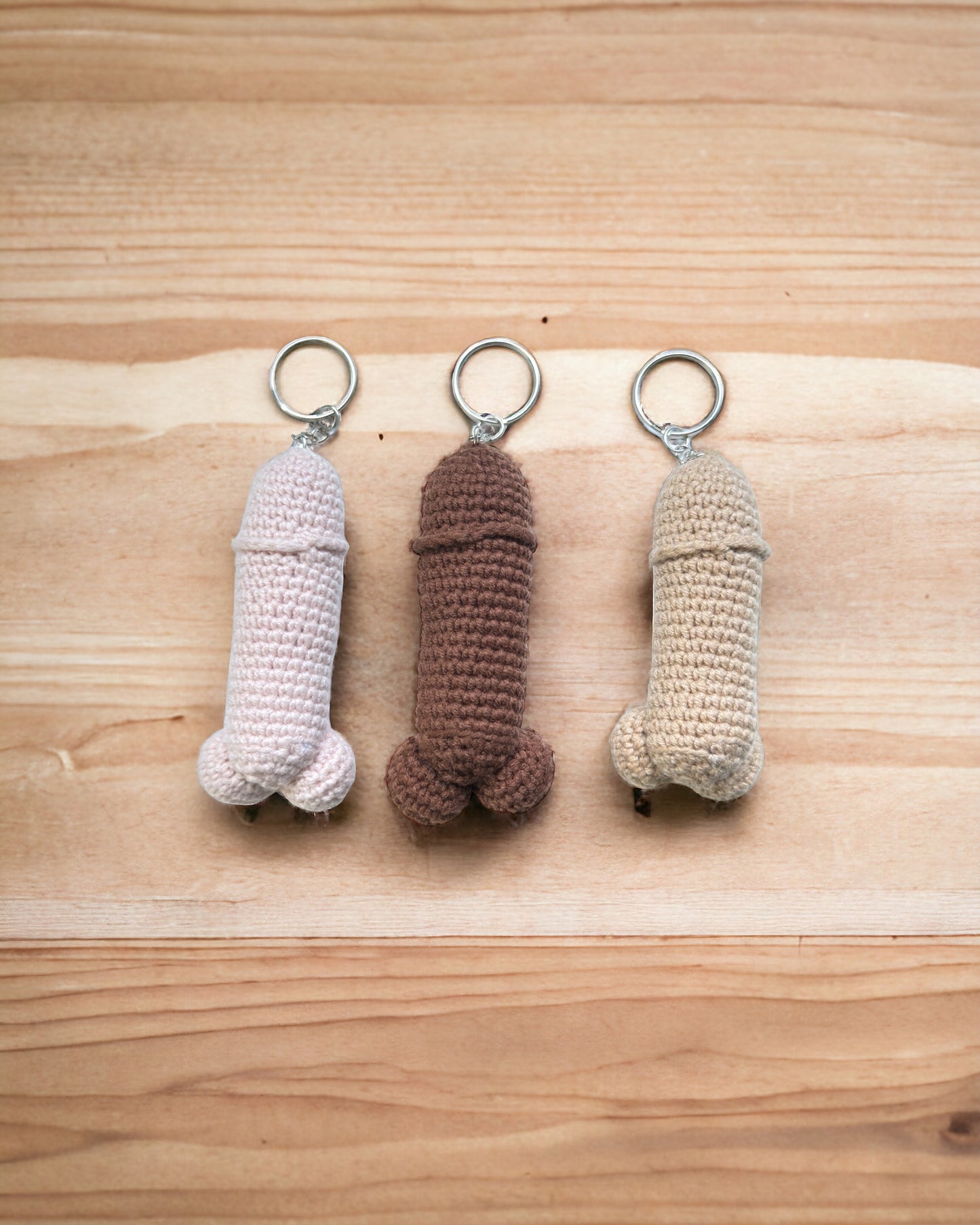 Crotchet Keychains | Handmade Gift For Her | Snazzy Personalized Charm | Unique Fantasy | Funny Present For Him | Snarky Adult Gift