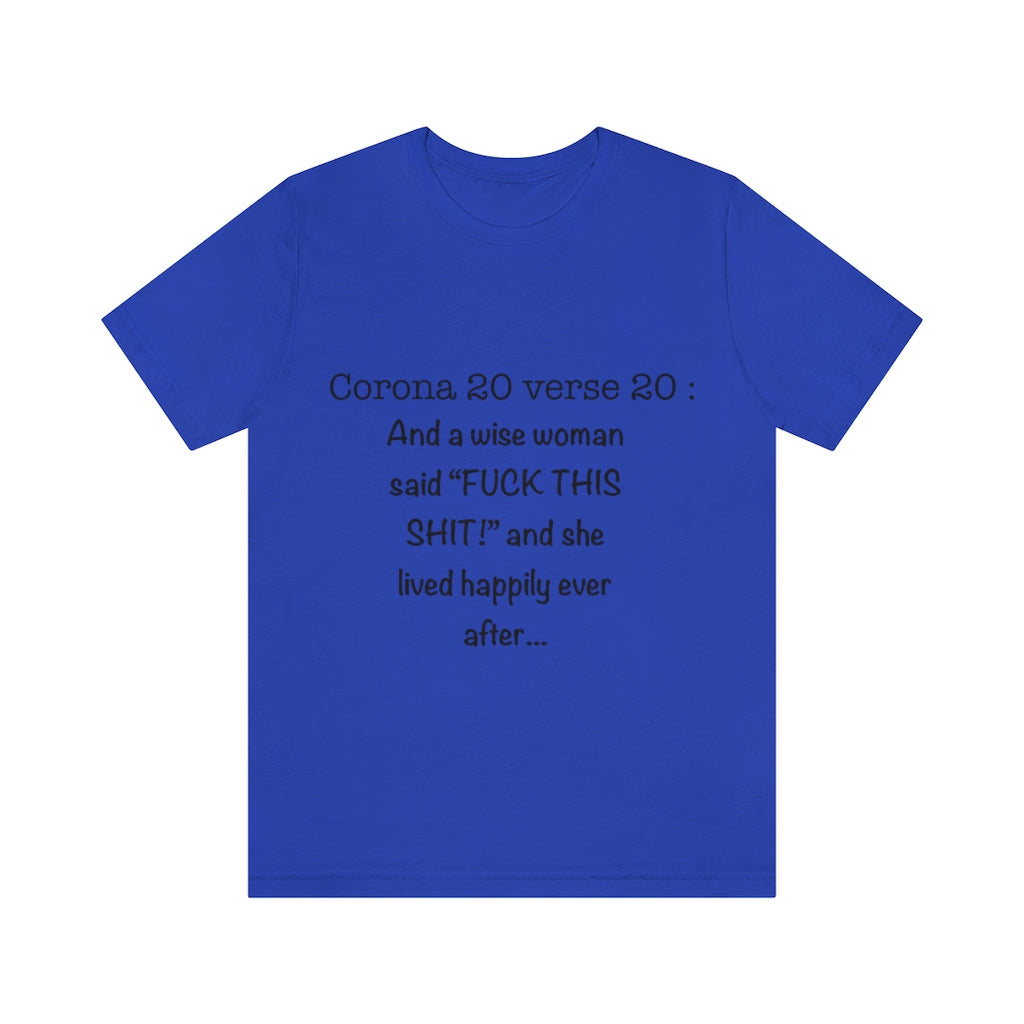 Unisex Jersey Short Sleeve Tee - Corona 20 verse 20