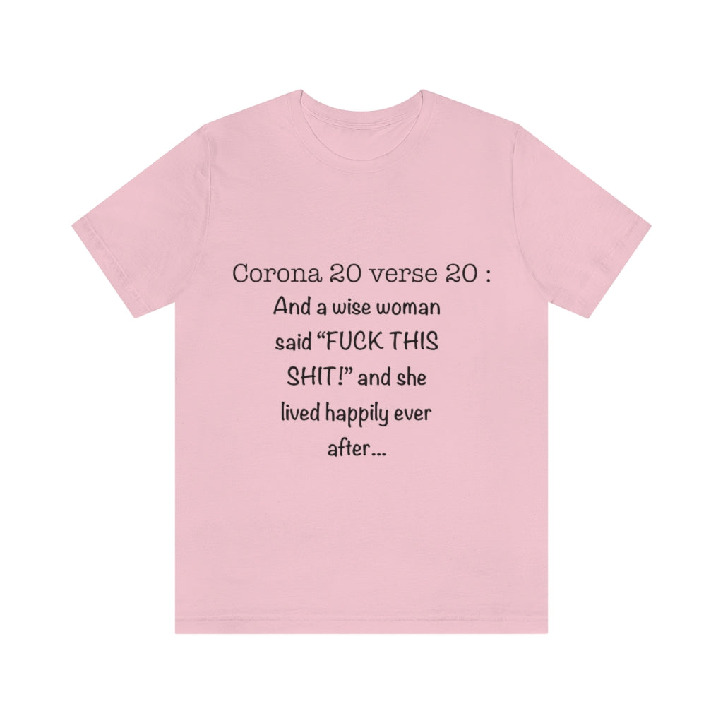 Unisex Jersey Short Sleeve Tee - Corona 20 verse 20