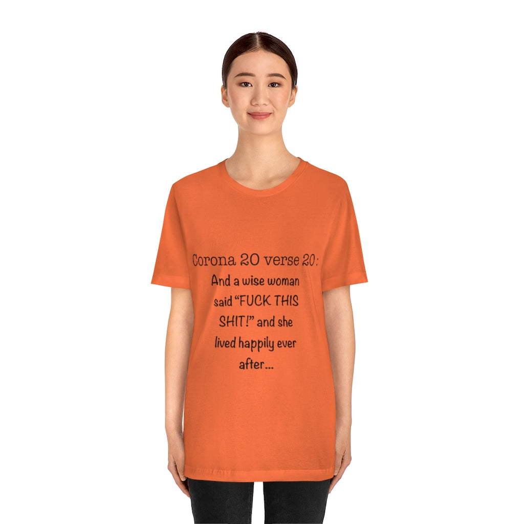 Unisex Jersey Short Sleeve Tee - Corona 20 verse 20