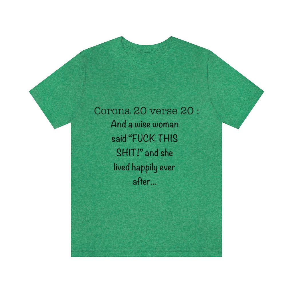 Unisex Jersey Short Sleeve Tee - Corona 20 verse 20