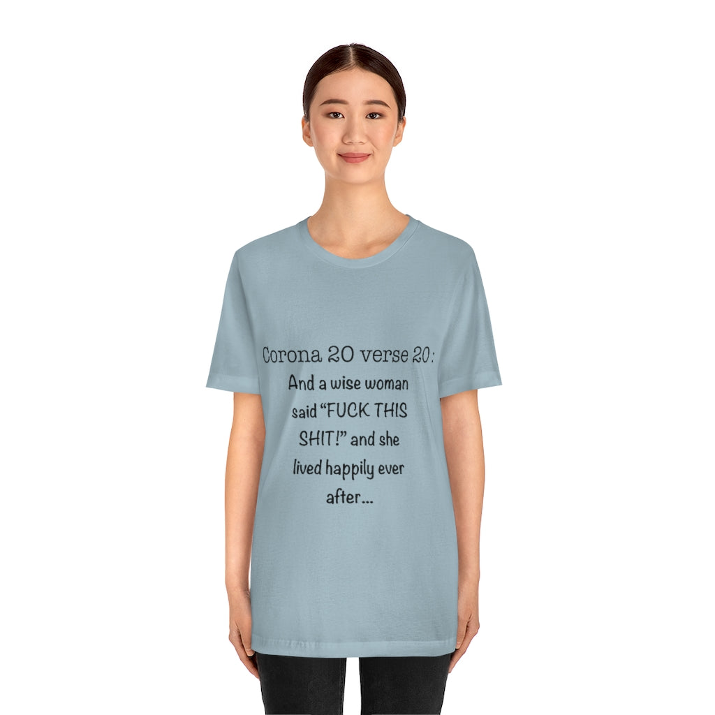 Unisex Jersey Short Sleeve Tee - Corona 20 verse 20