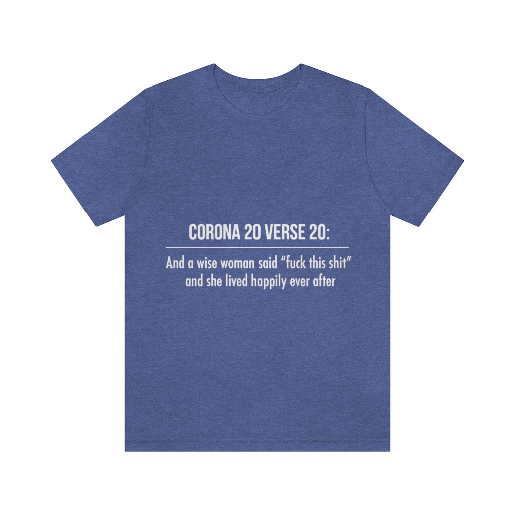 Unisex Jersey Short Sleeve Tee - Corona 20