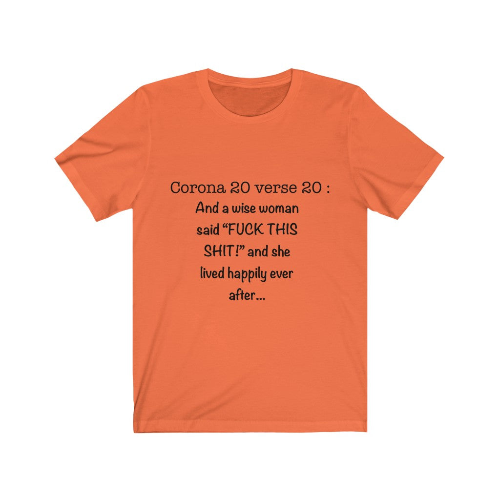 Unisex Jersey Short Sleeve Tee - Corona 20 verse 20