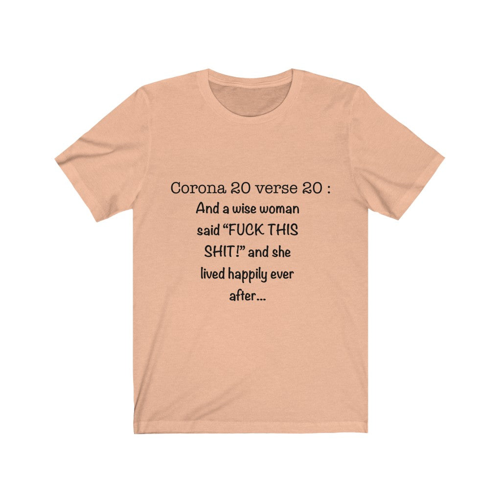 Unisex Jersey Short Sleeve Tee - Corona 20 verse 20
