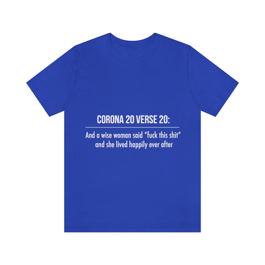 Unisex Jersey Short Sleeve Tee - Corona 20