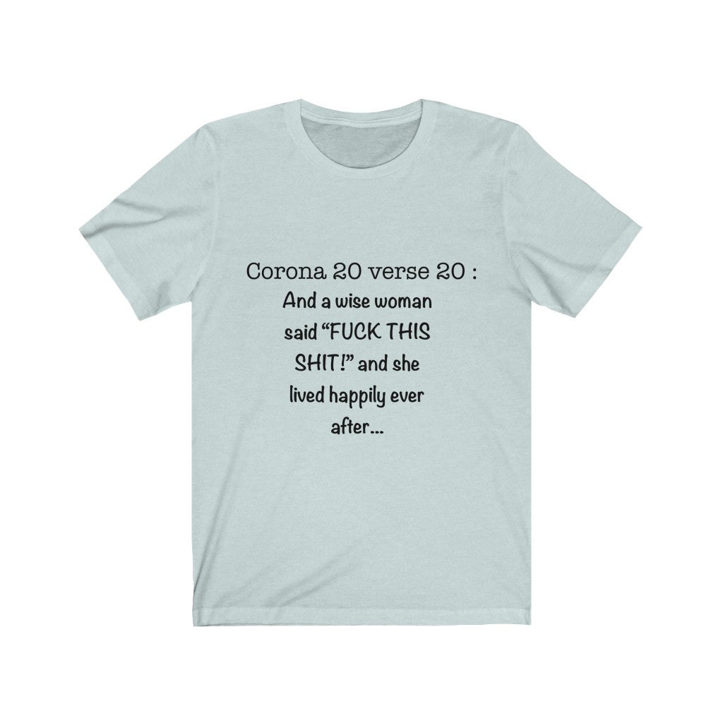 Unisex Jersey Short Sleeve Tee - Corona 20 verse 20