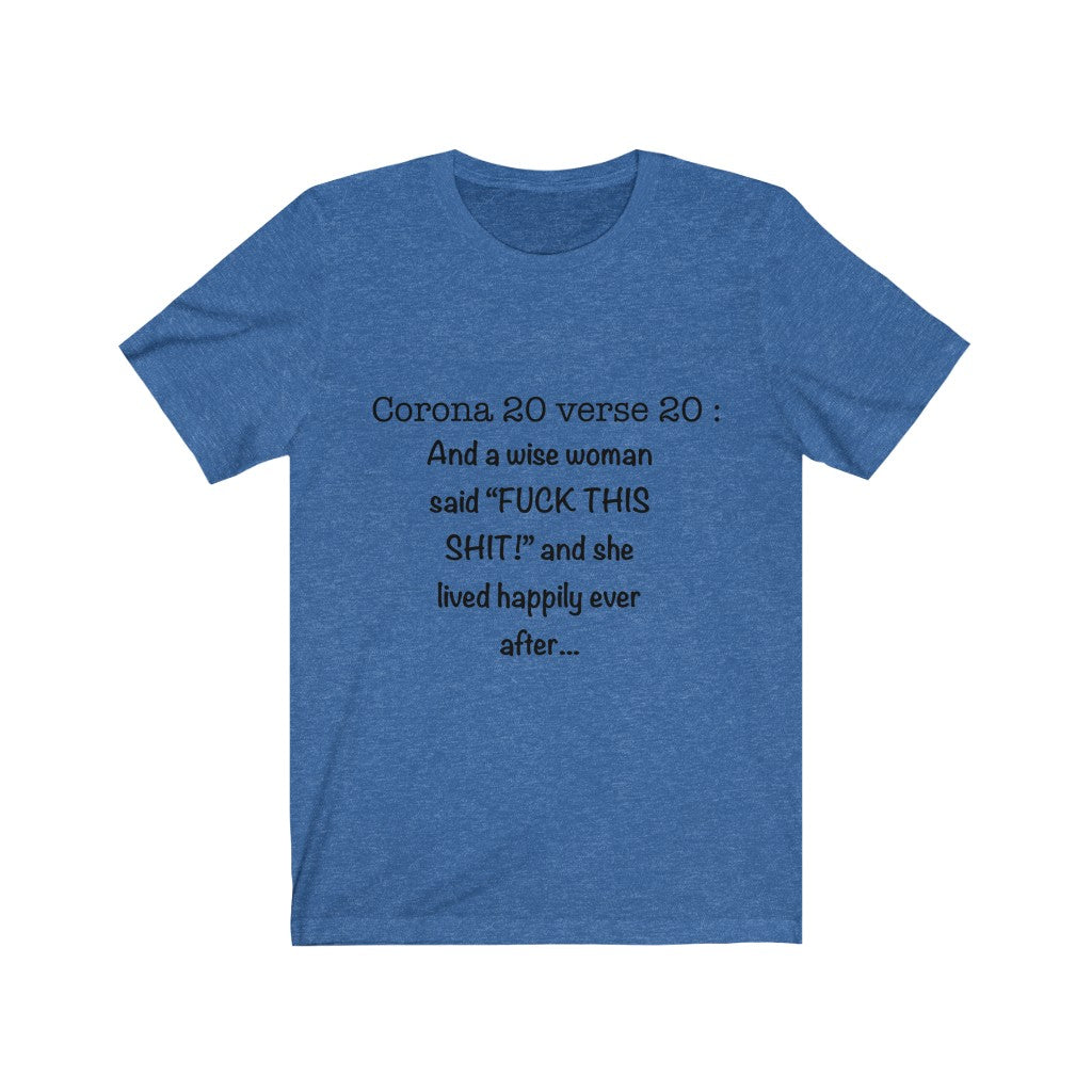 Unisex Jersey Short Sleeve Tee - Corona 20 verse 20