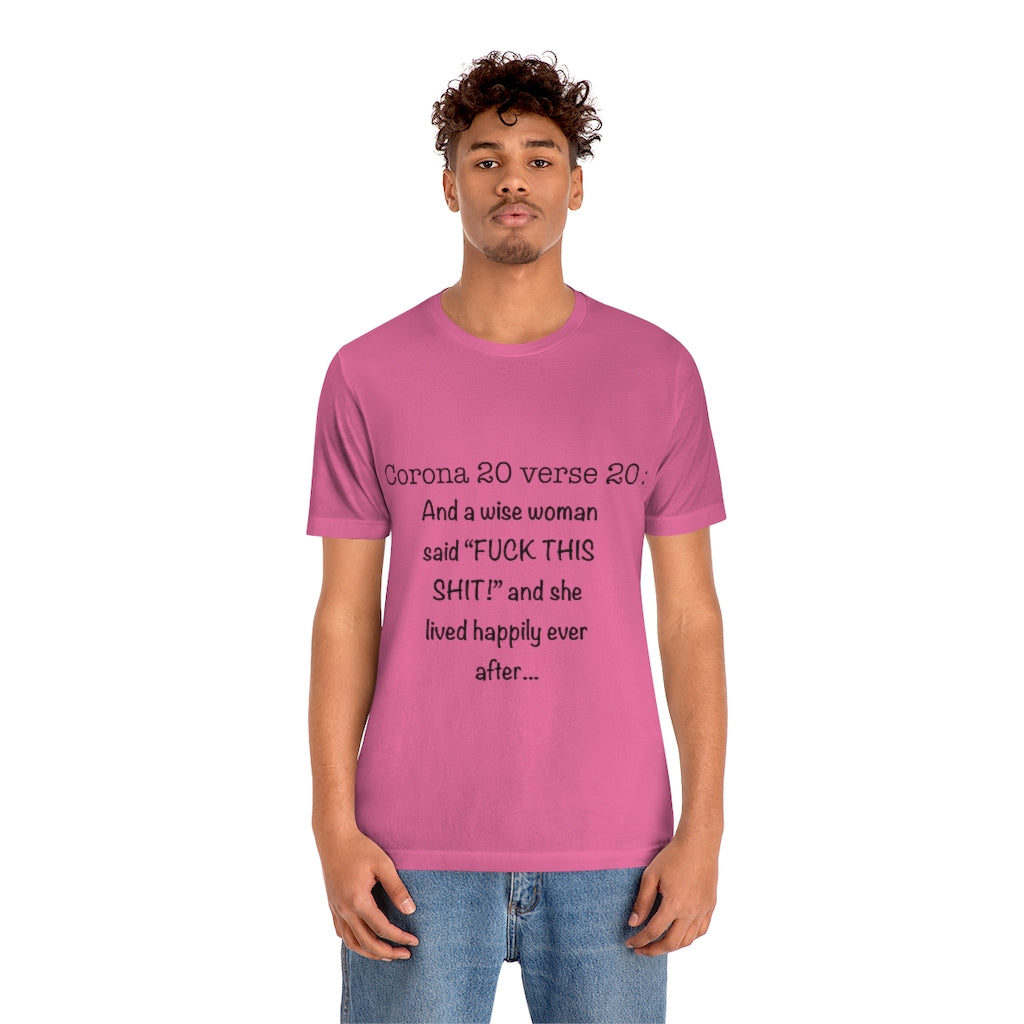 Unisex Jersey Short Sleeve Tee - Corona 20 verse 20