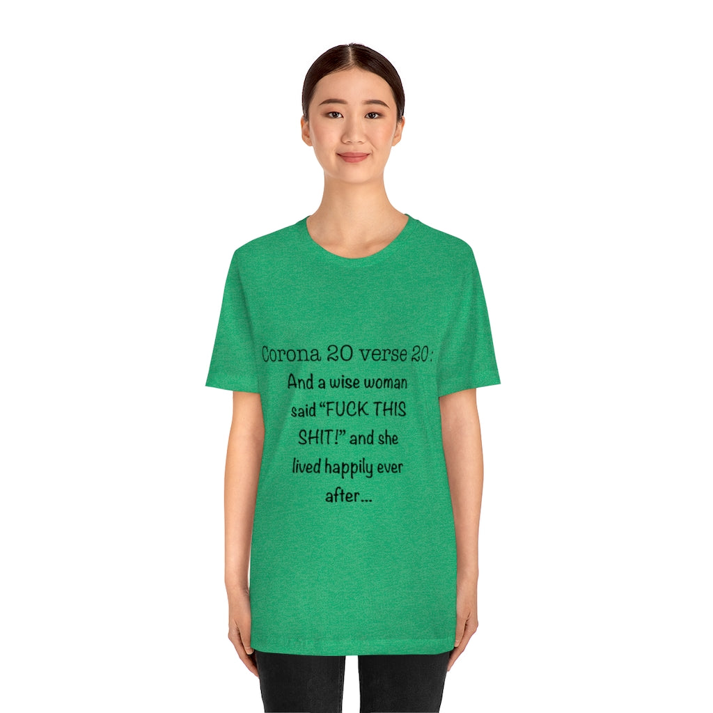 Unisex Jersey Short Sleeve Tee - Corona 20 verse 20