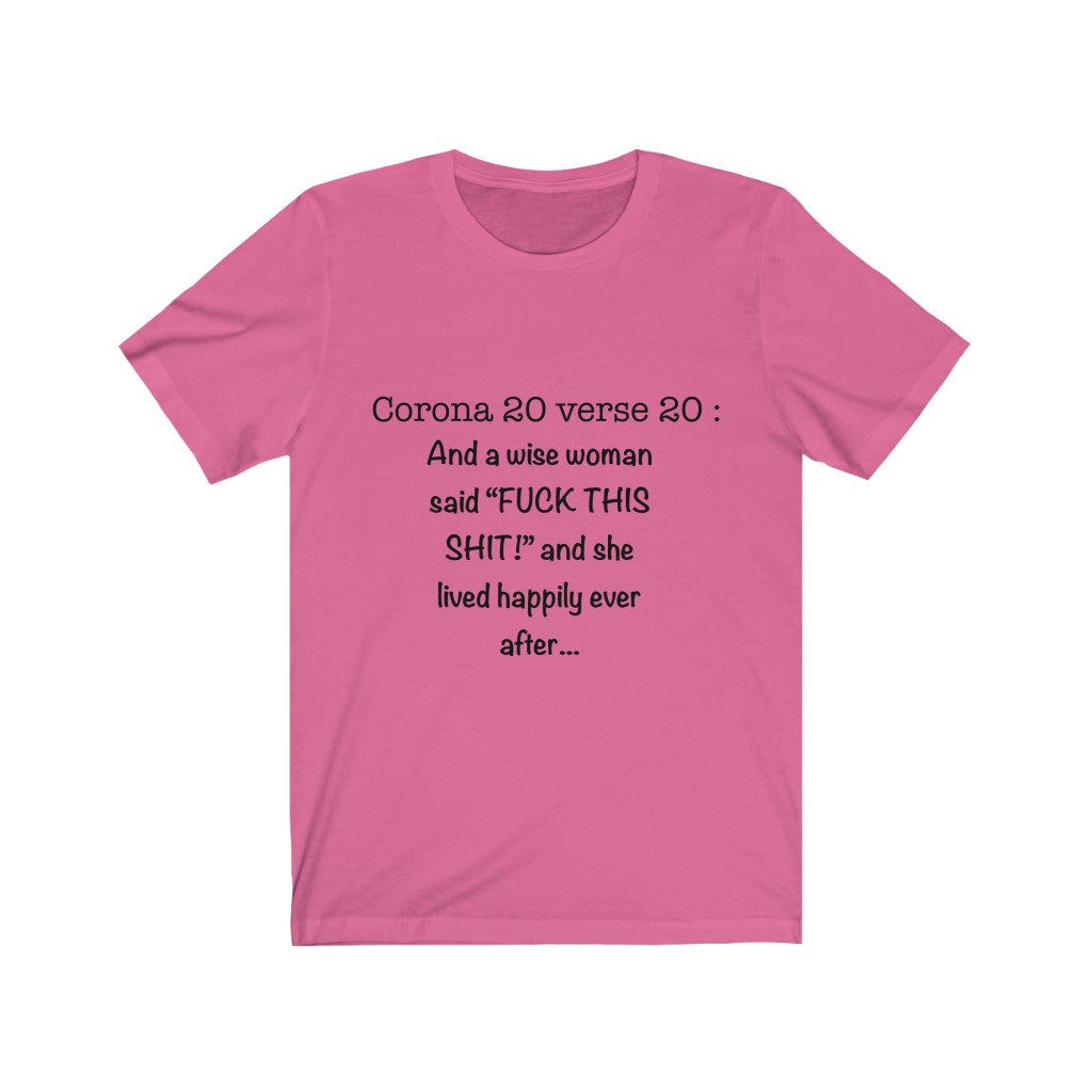 Unisex Jersey Short Sleeve Tee - Corona 20 verse 20