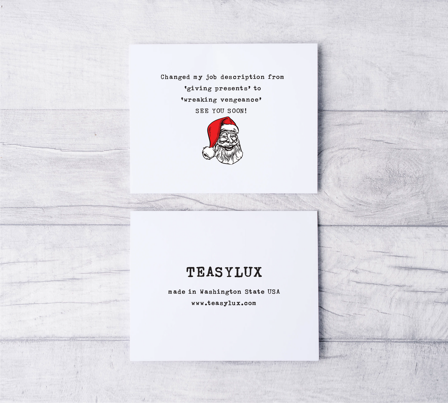 Christmas Cards | Awful Festive Card | Festive Season | Charm Love Gift | Snarky Appreciation | Joyful Thank You | Family Santa Clause Women