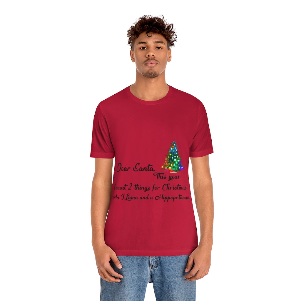 ILama Christmas Unisex Jersey Short Sleeve T-shirt
