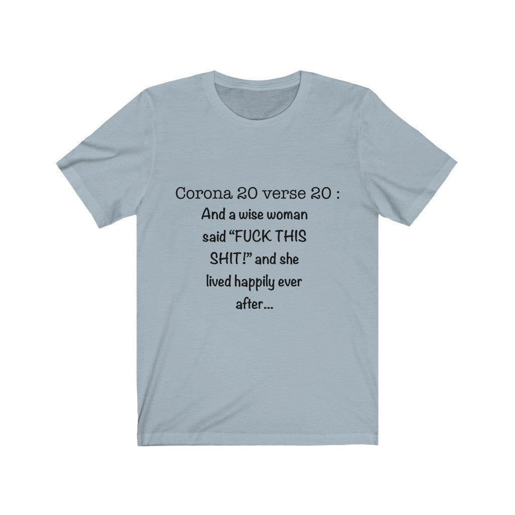 Unisex Jersey Short Sleeve Tee - Corona 20 verse 20