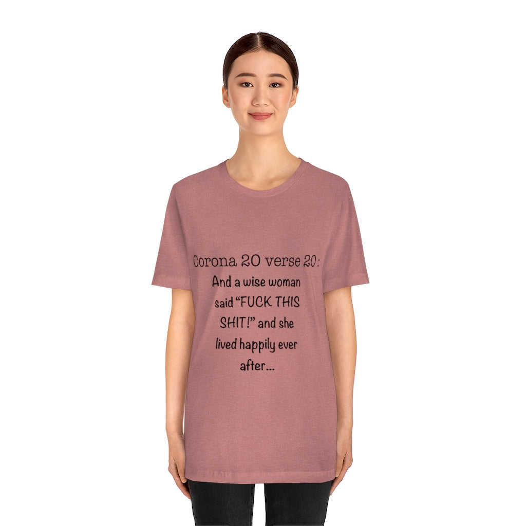 Unisex Jersey Short Sleeve Tee - Corona 20 verse 20