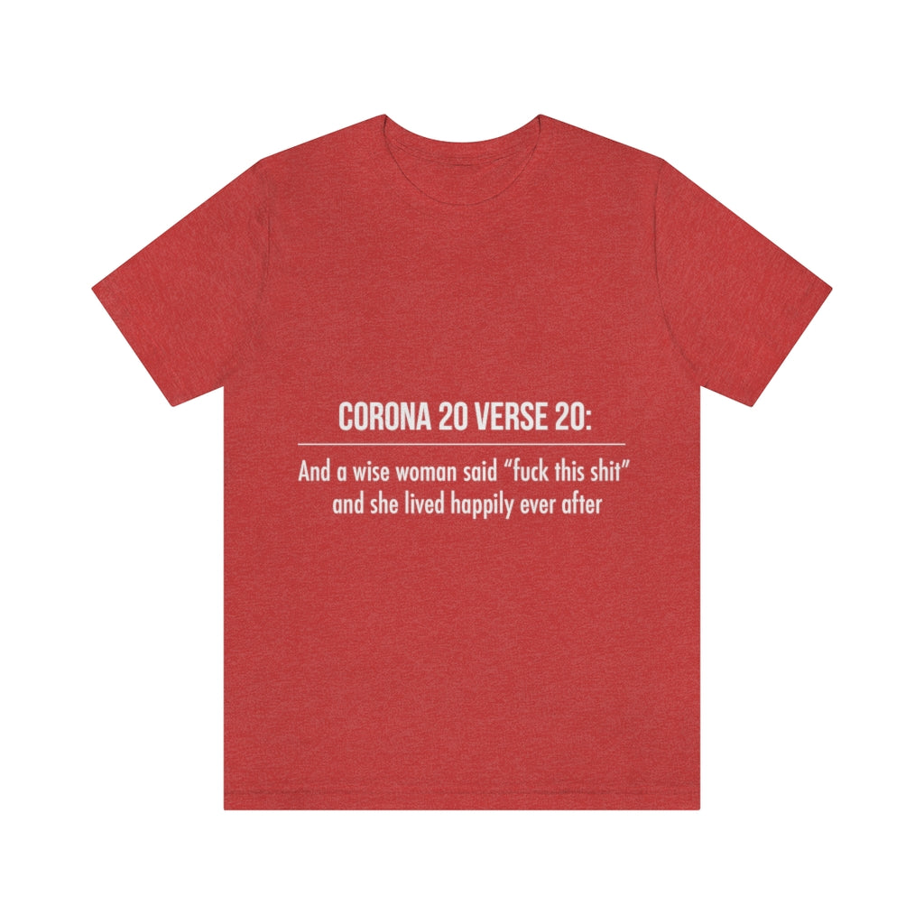 Unisex Jersey Short Sleeve Tee - Corona 20