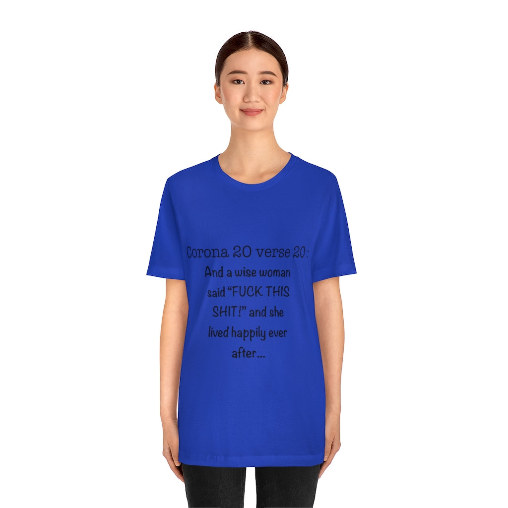 Unisex Jersey Short Sleeve Tee - Corona 20 verse 20