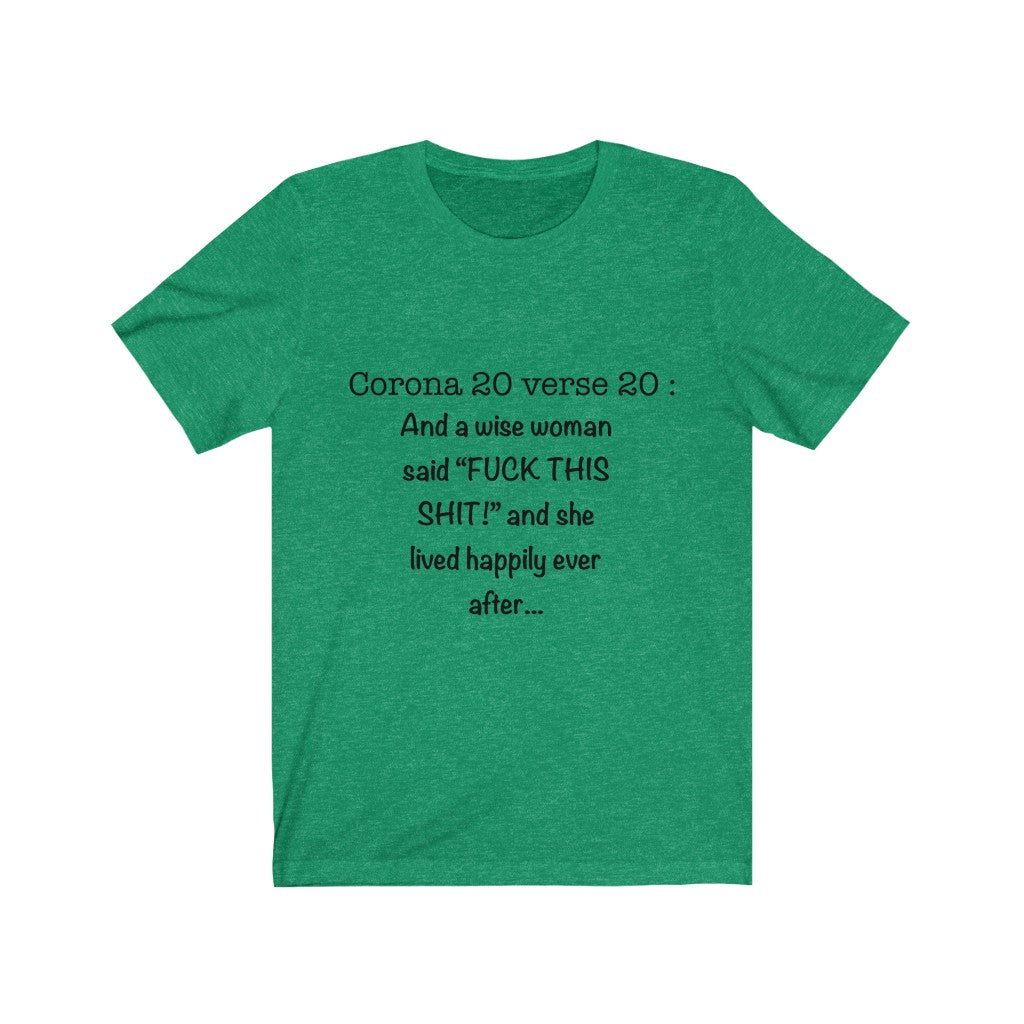 Unisex Jersey Short Sleeve Tee - Corona 20 verse 20