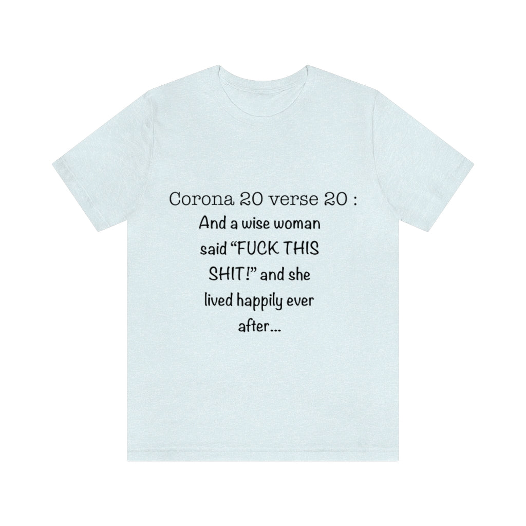 Unisex Jersey Short Sleeve Tee - Corona 20 verse 20