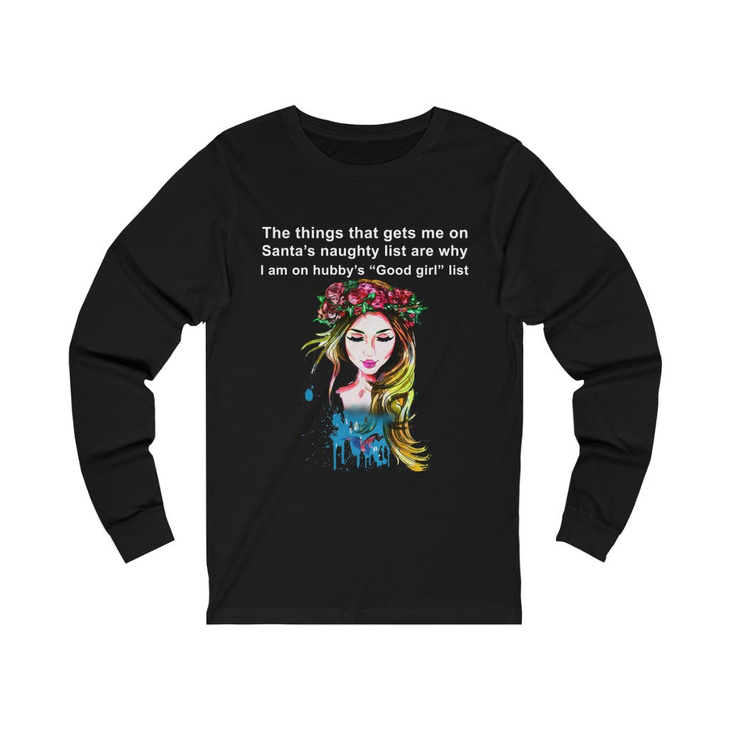 Santa's Good girl Unisex ChristmasJersey Long Sleeve Tee