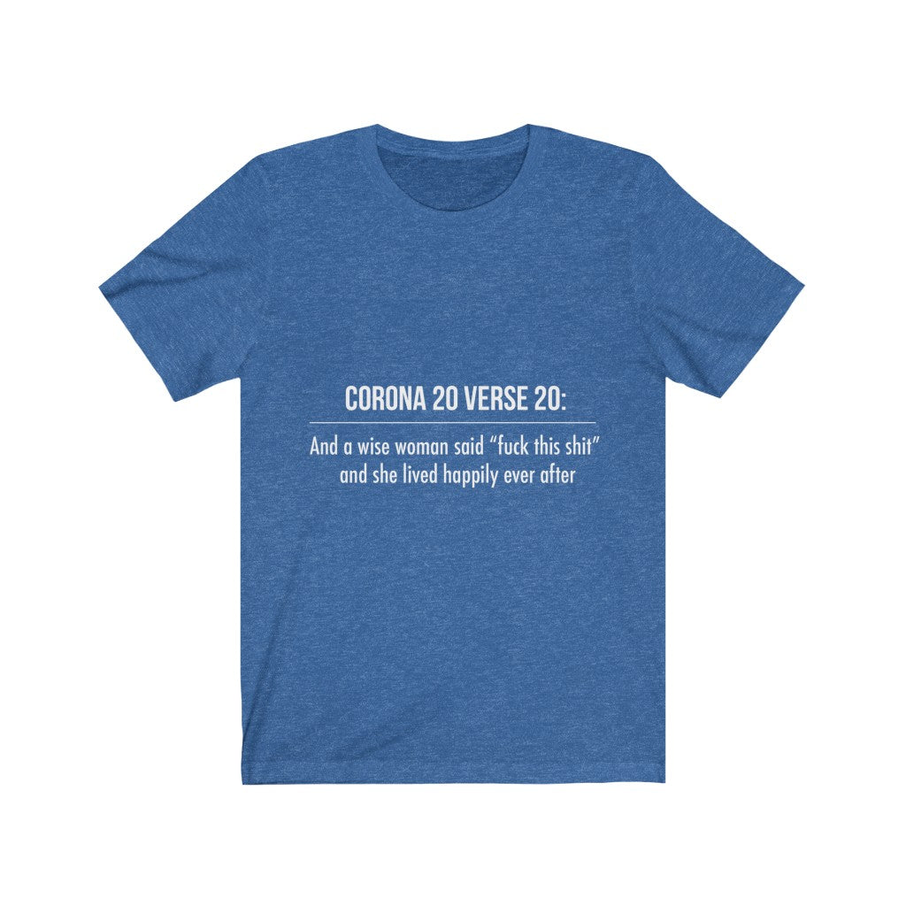 Unisex Jersey Short Sleeve Tee - Corona 20