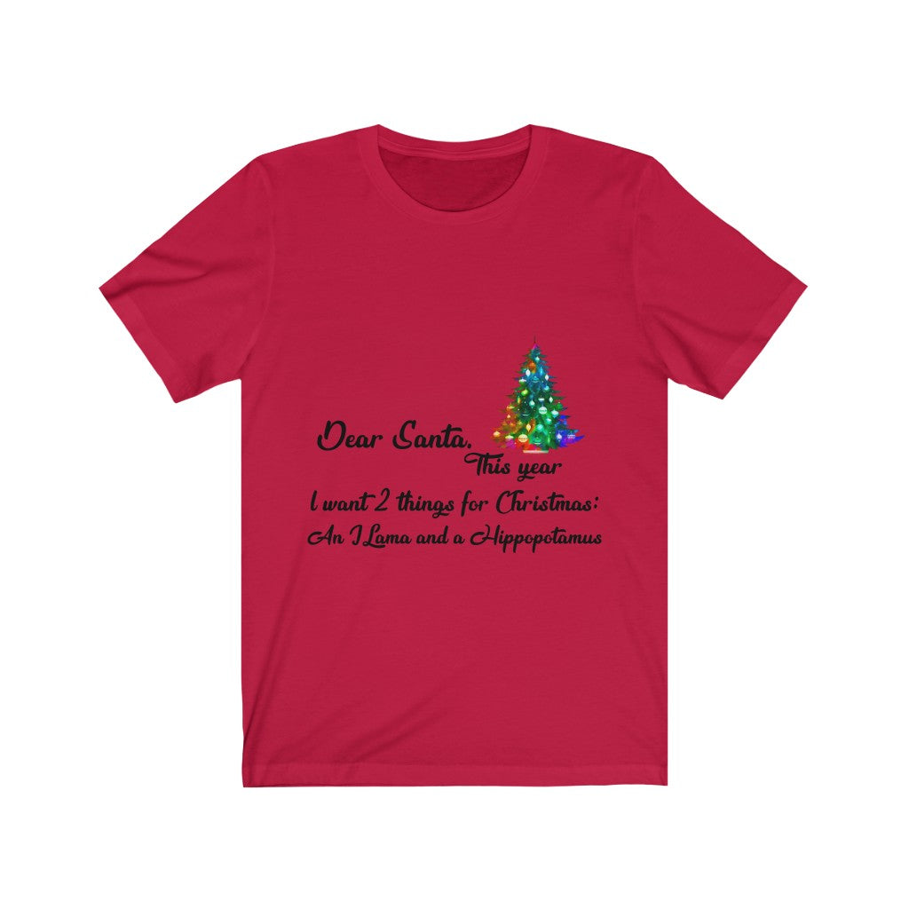 ILama Christmas Unisex Jersey Short Sleeve T-shirt