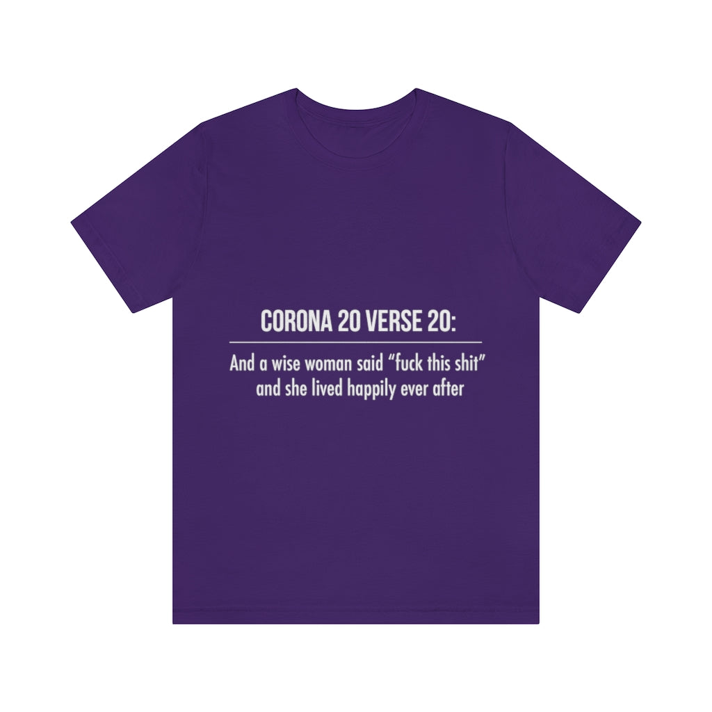 Unisex Jersey Short Sleeve Tee - Corona 20