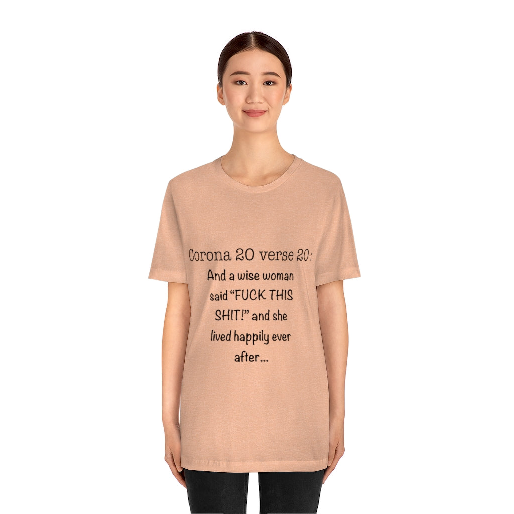 Unisex Jersey Short Sleeve Tee - Corona 20 verse 20