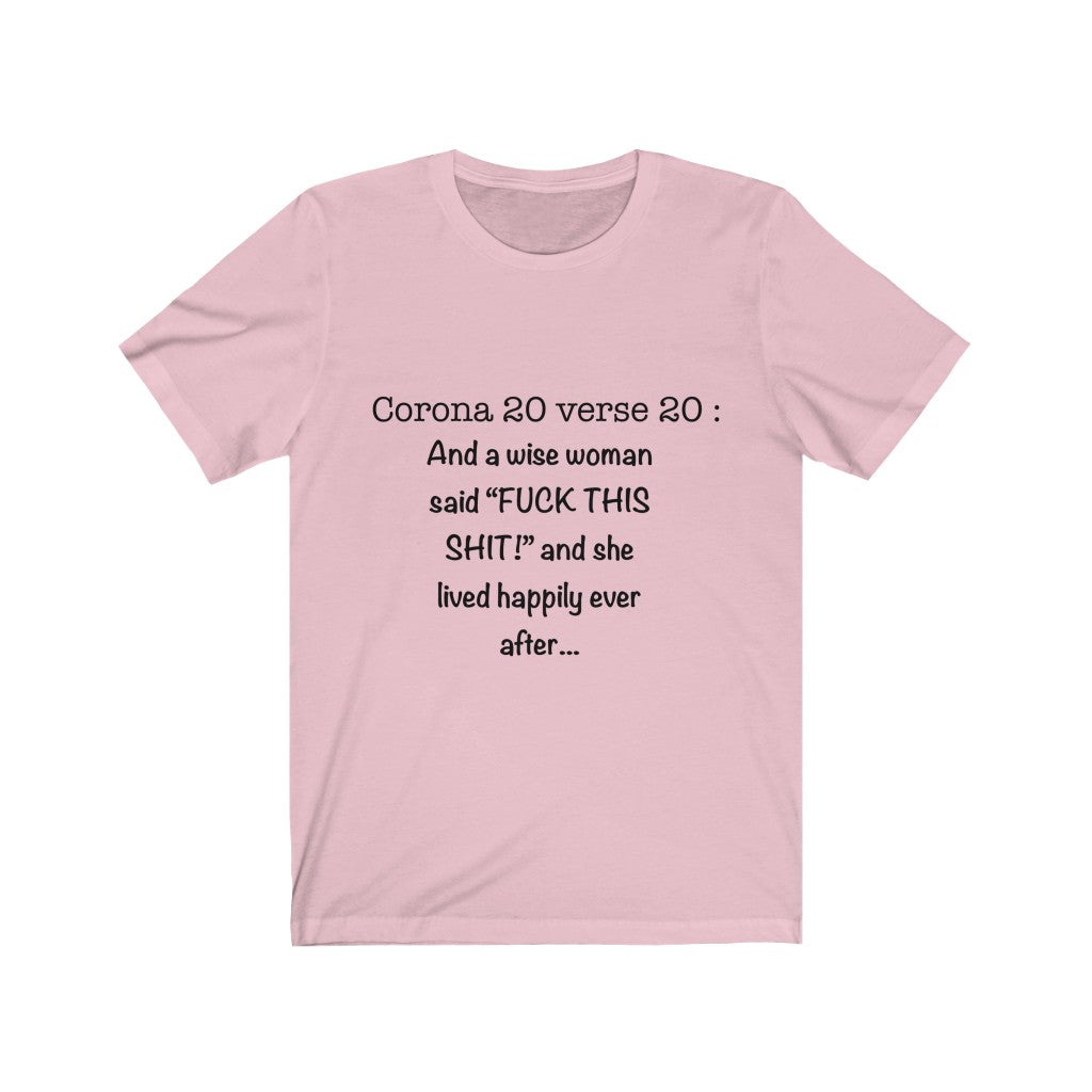 Unisex Jersey Short Sleeve Tee - Corona 20 verse 20