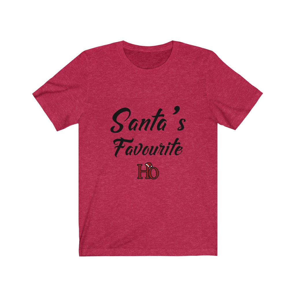 Santa's Favourite Ho Christmas Unisex Jersey Short Sleeve T-shirt