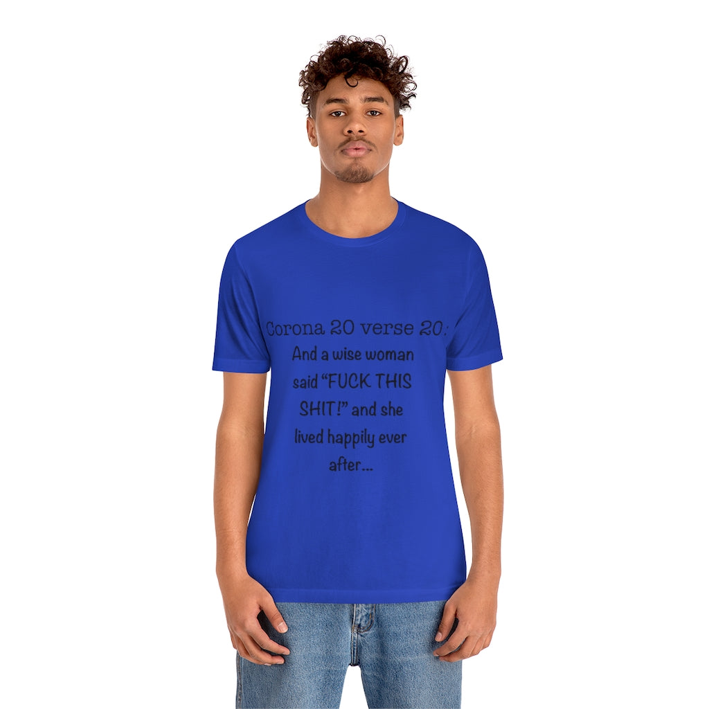 Unisex Jersey Short Sleeve Tee - Corona 20 verse 20
