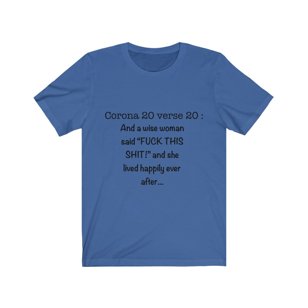 Unisex Jersey Short Sleeve Tee - Corona 20 verse 20