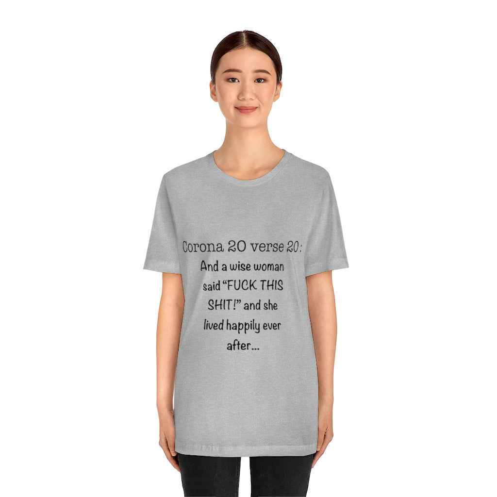 Unisex Jersey Short Sleeve Tee - Corona 20 verse 20