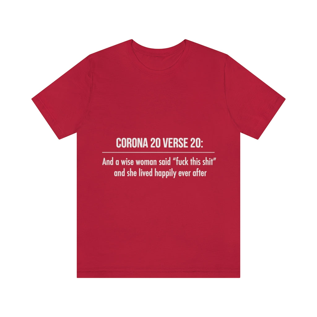 Unisex Jersey Short Sleeve Tee - Corona 20