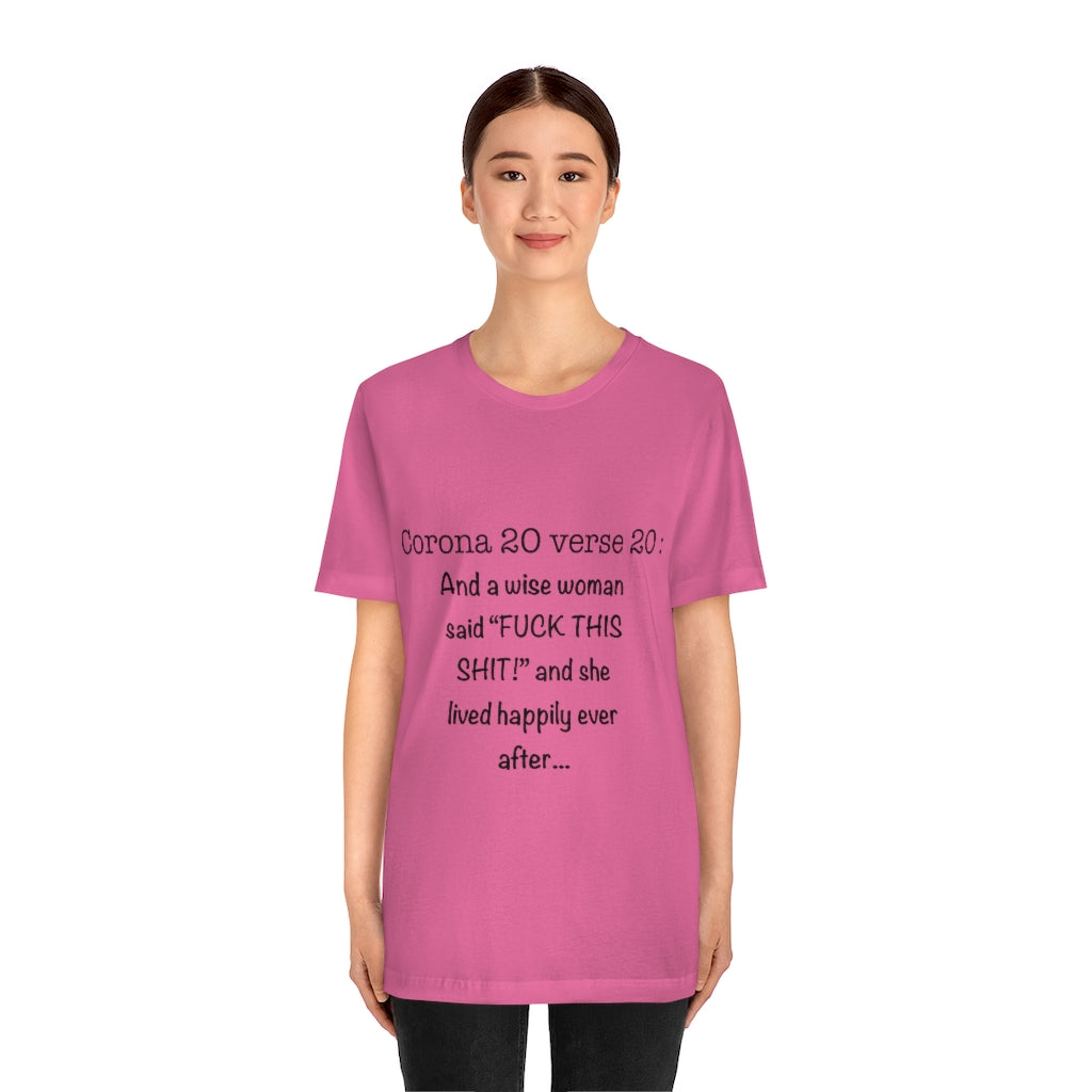 Unisex Jersey Short Sleeve Tee - Corona 20 verse 20