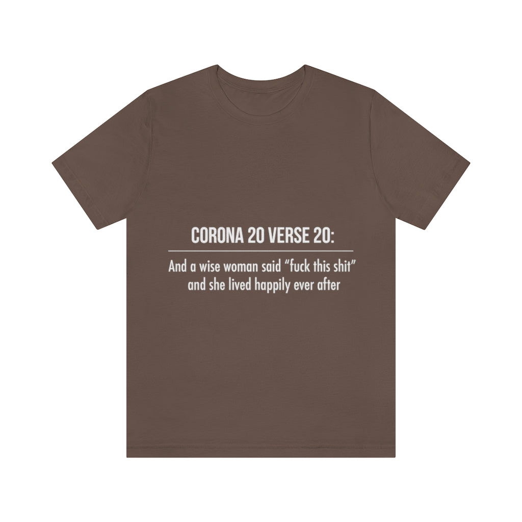 Unisex Jersey Short Sleeve Tee - Corona 20