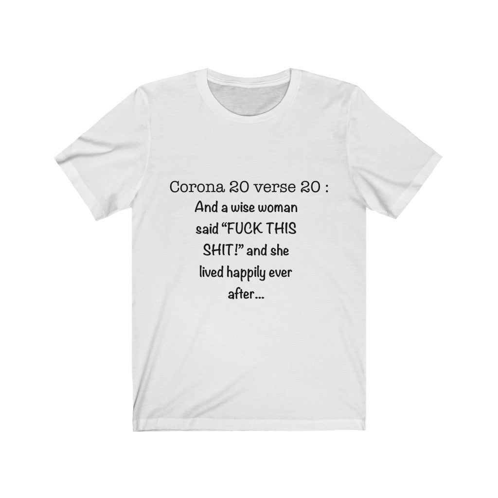 Unisex Jersey Short Sleeve Tee - Corona 20 verse 20