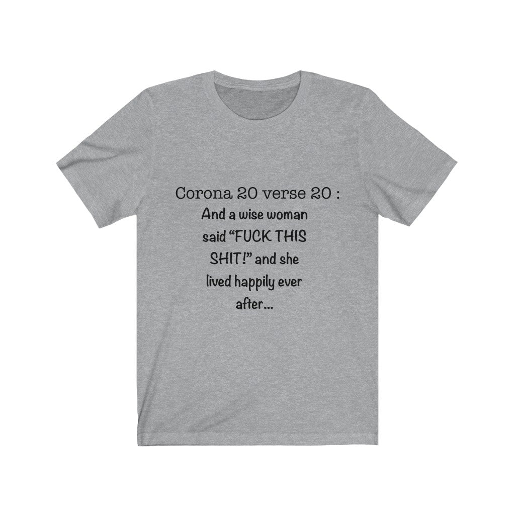 Unisex Jersey Short Sleeve Tee - Corona 20 verse 20