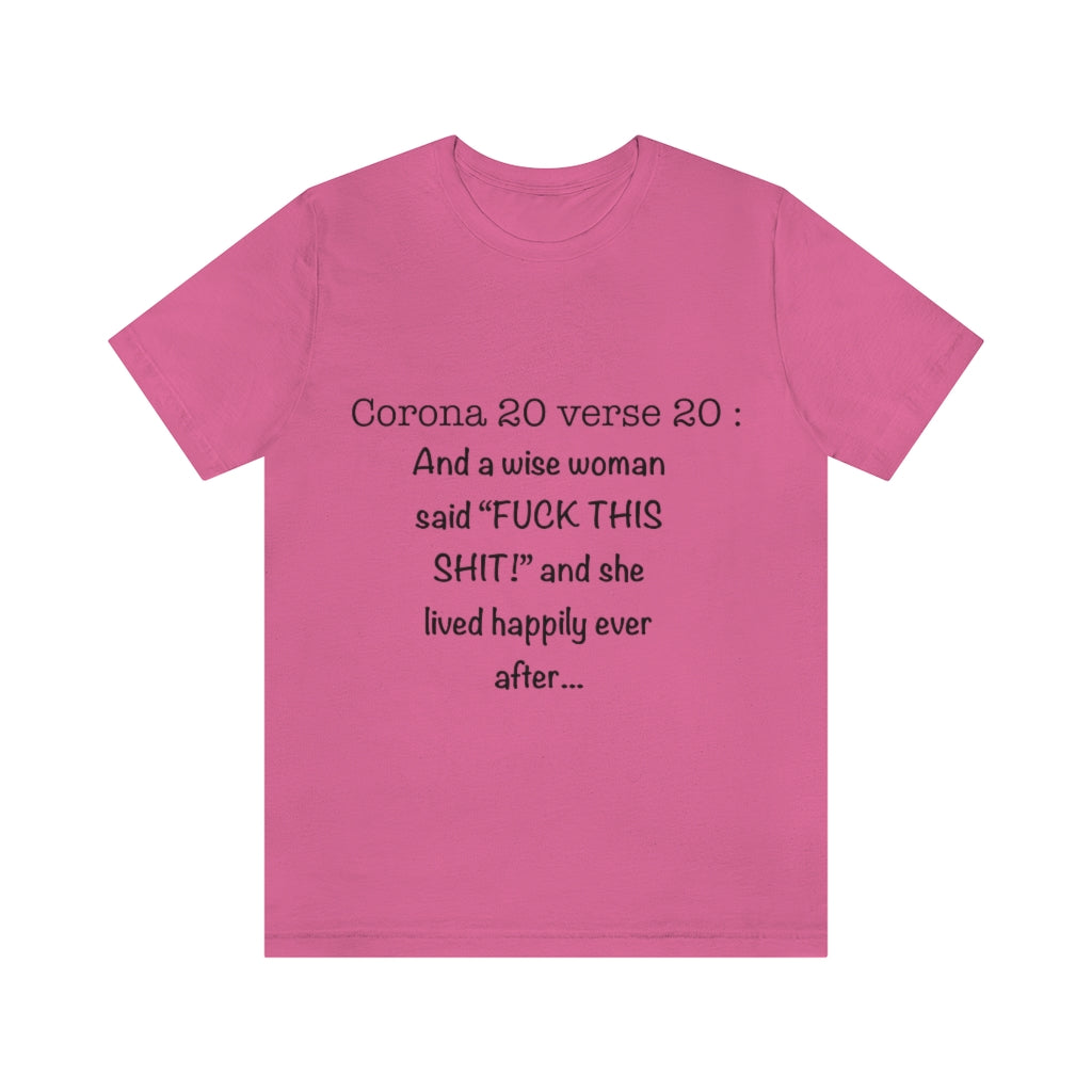 Unisex Jersey Short Sleeve Tee - Corona 20 verse 20