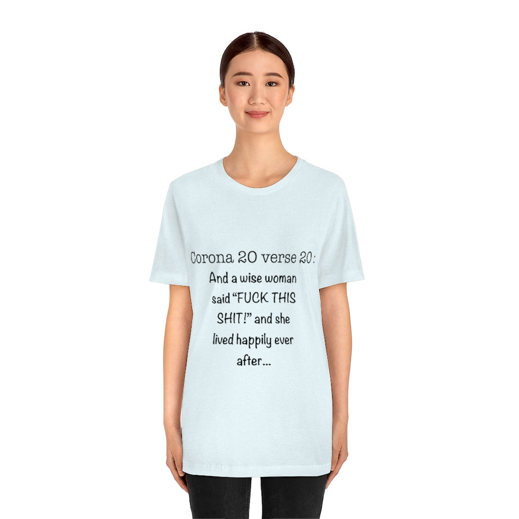 Unisex Jersey Short Sleeve Tee - Corona 20 verse 20