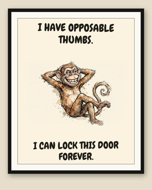 The same print shown framed with a cream mat — frame for display only, not included