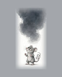 Wordless holy moly Brave Mouse watercolor art print — the artwork alone on a warm cream background, no text