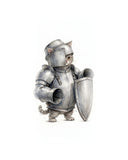 Wordless holy moly Armored Kitten watercolor art print — the artwork alone on a warm cream background, no text