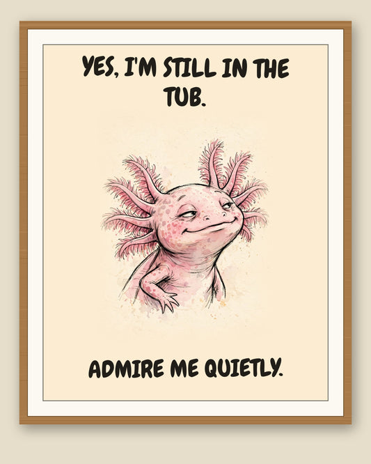 The same print shown framed with a cream mat — frame for display only, not included
