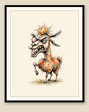 The same wordless print shown framed with a cream mat — frame for display only, not included