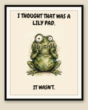 The same print shown framed with a cream mat — frame for display only, not included