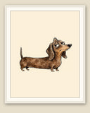 The same wordless print shown framed with a cream mat — frame for display only, not included