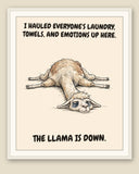 The same print shown framed with a cream mat — frame for display only, not included