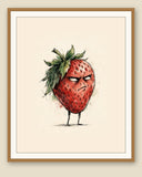 The same wordless print shown framed with a cream mat — frame for display only, not included